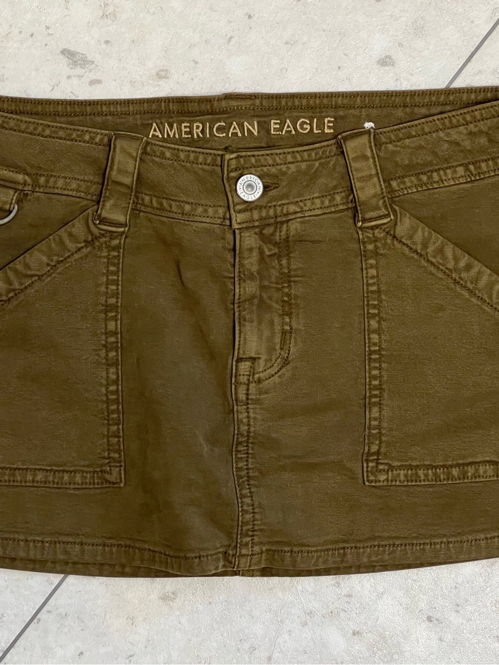 American Eagle Outfitters Olive Green Cargo Mini Skort
